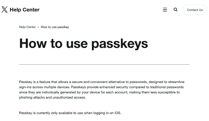 内蒙古苹果维修店铺分享iOS用户如何通过通行密钥(Passkey)登录 